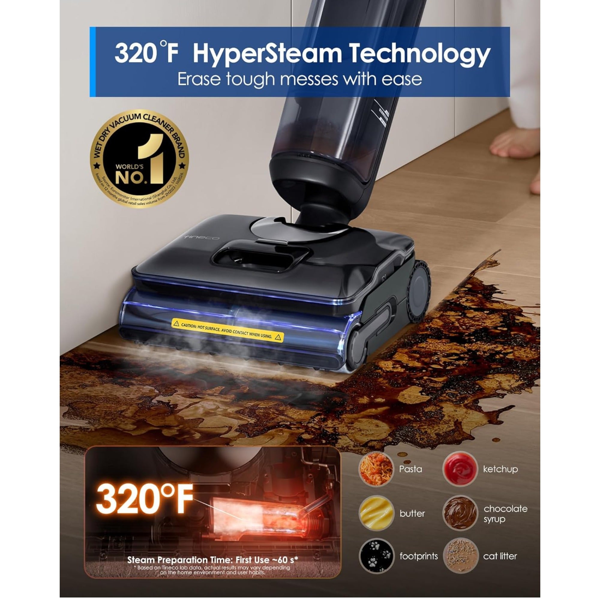 Tineco FLOOR ONE S7 Stretch Steam | Free GO MINI PET via Redemption