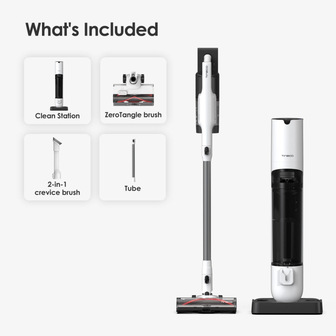 Tineco Pure ONE Station 5 Cordless Smart Vacuum with 2.5L Auto Dust Base, Full-Path Self-Cleaning, 175AW Suction, ZeroTangle Tech, Stick Vacuum Cleaner for Pet Hair, Carpet & Hard Floor - Thumbnail 4